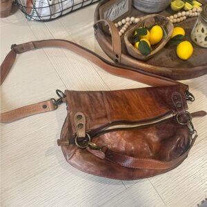 Bed Stu Brown Leather Crossbody Bag